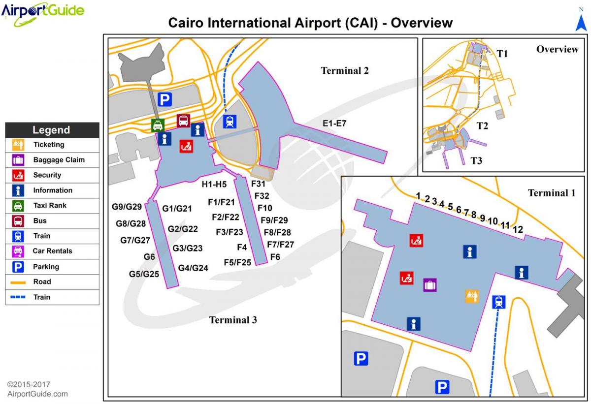aeroportul internațional cairo arată hartă