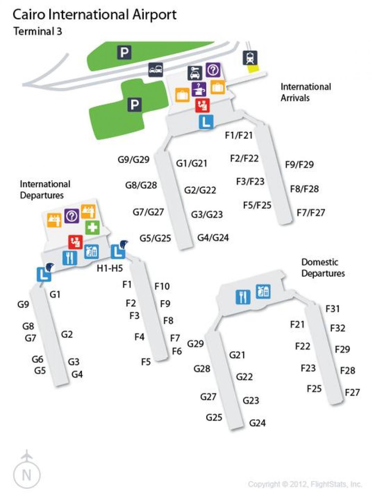 Harta cairo airport terminal