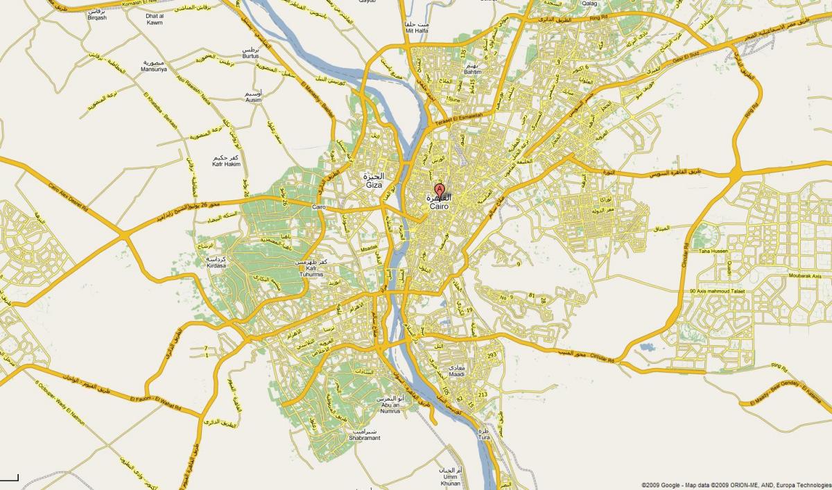 orașul cairo arată hartă