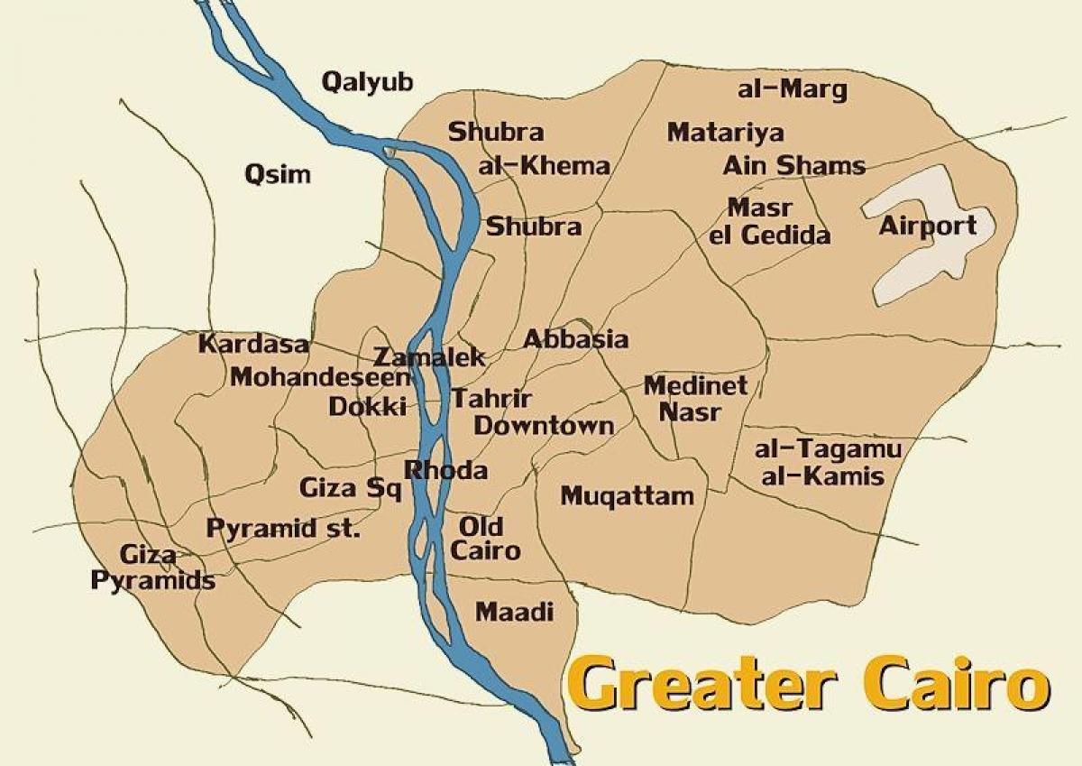 Harta cairo și zonele înconjurătoare