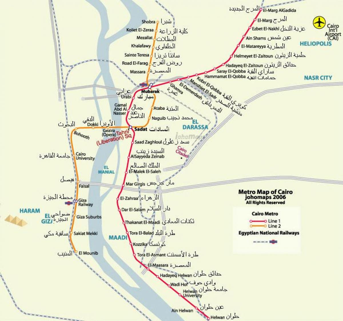 cairo harta metrou 2016