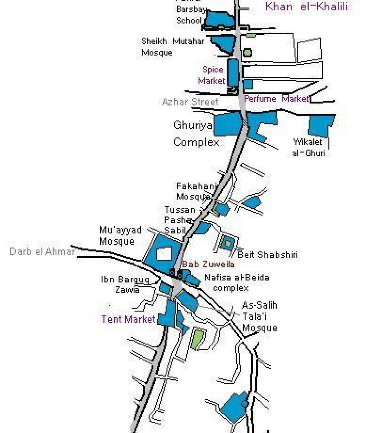bazarul khan el khalili hartă