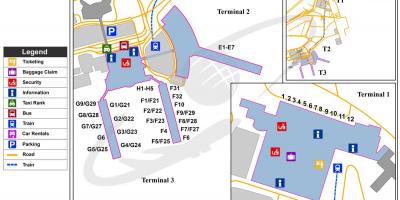 Aeroportul internațional Cairo arată hartă