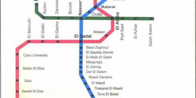 Metroul din Cairo arată hartă