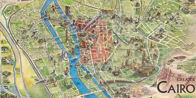 Harta obiectivelor turistice cairo, egipt